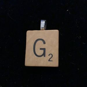 Scrabble Tile “G” Pendant